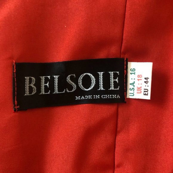 Belsoie red sweetheart prom dress, size 16 - Picture 3 of 3